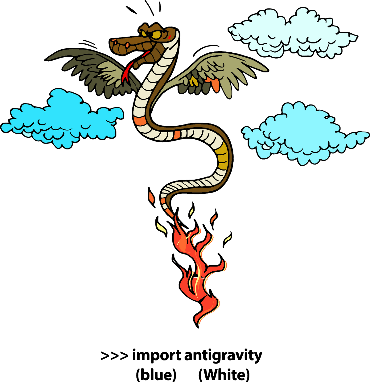 Winged python — Import Antigravity